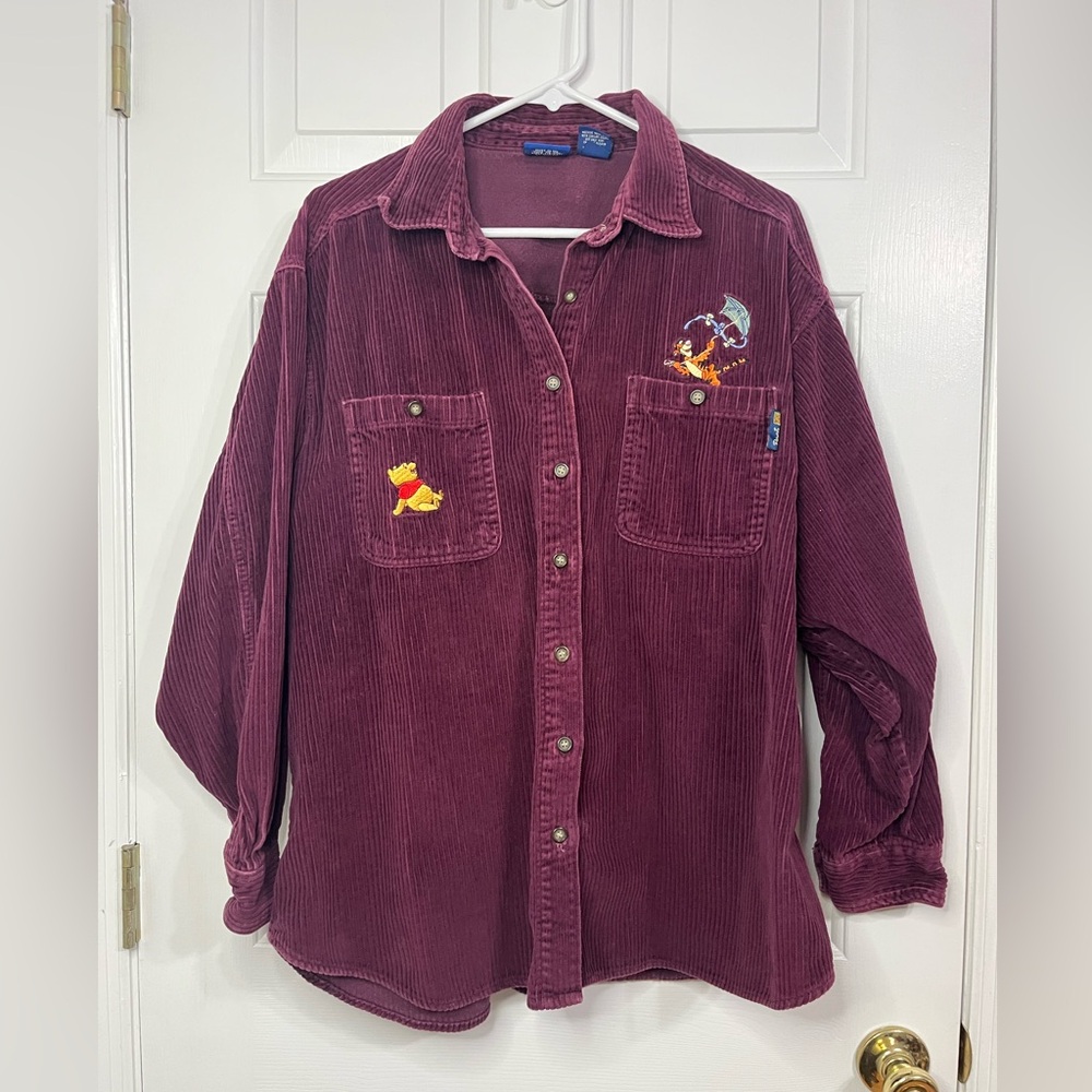 Vintage Disney Winnie the Pooh & Tigger Corduroy Button Down - X-Large